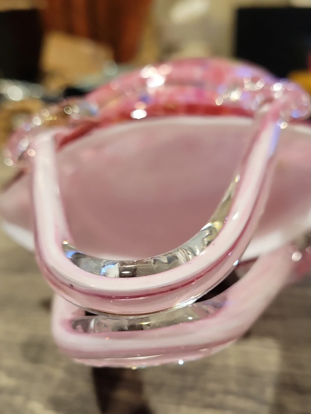 Murano Glass Vintage Purse Vase..Like New Condition.Stunning!